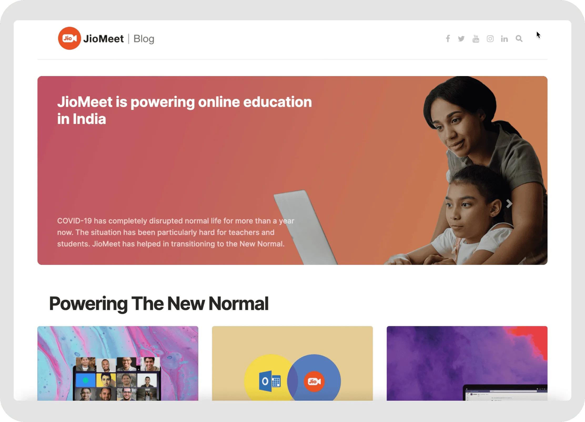 blog page