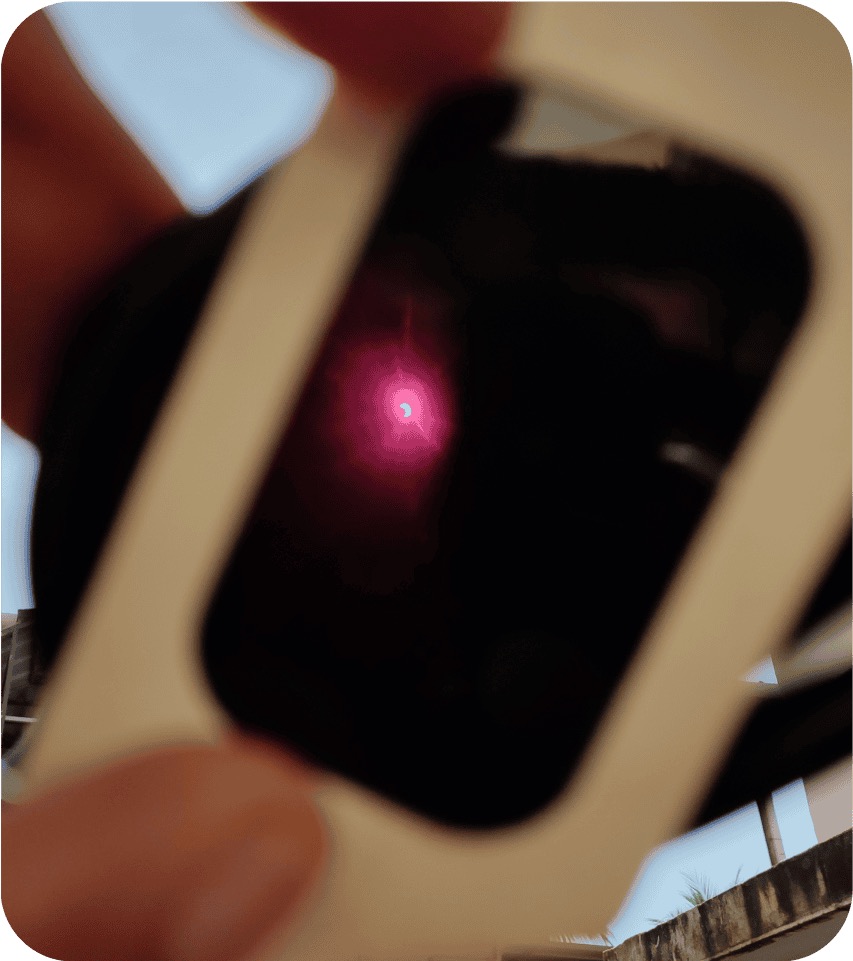 solar eclipse through polarised glass