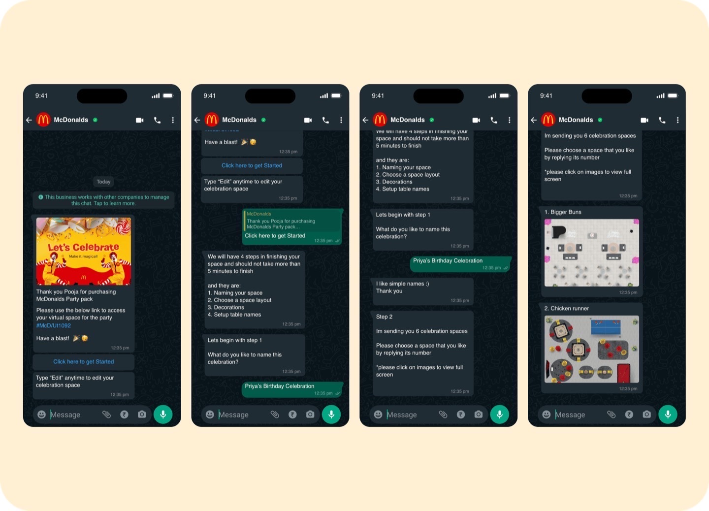 WhatsApp chatbot onboarding