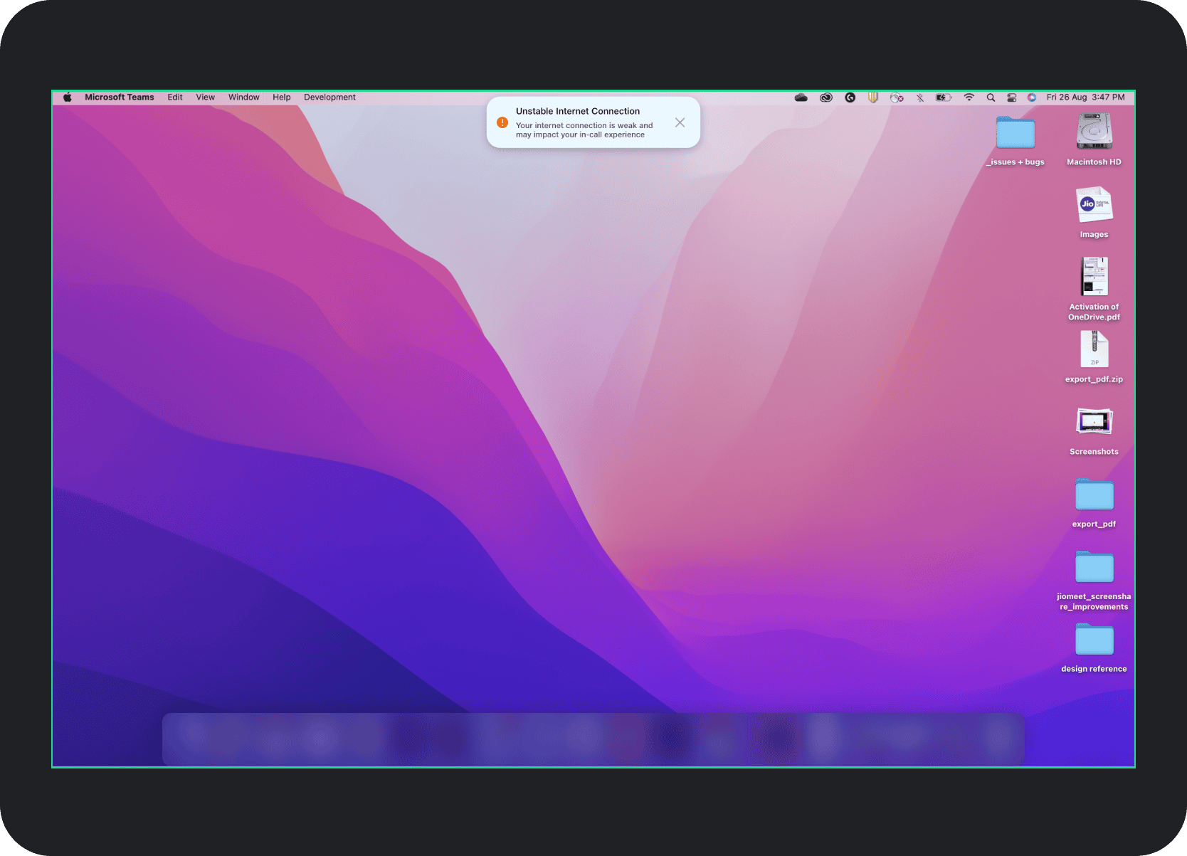 Presenter-only notification treatment