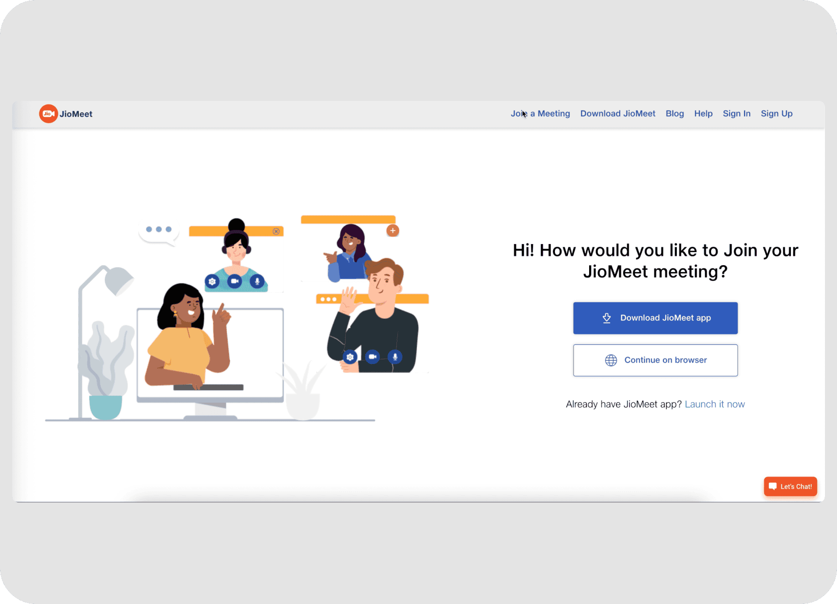 Old join meeting page