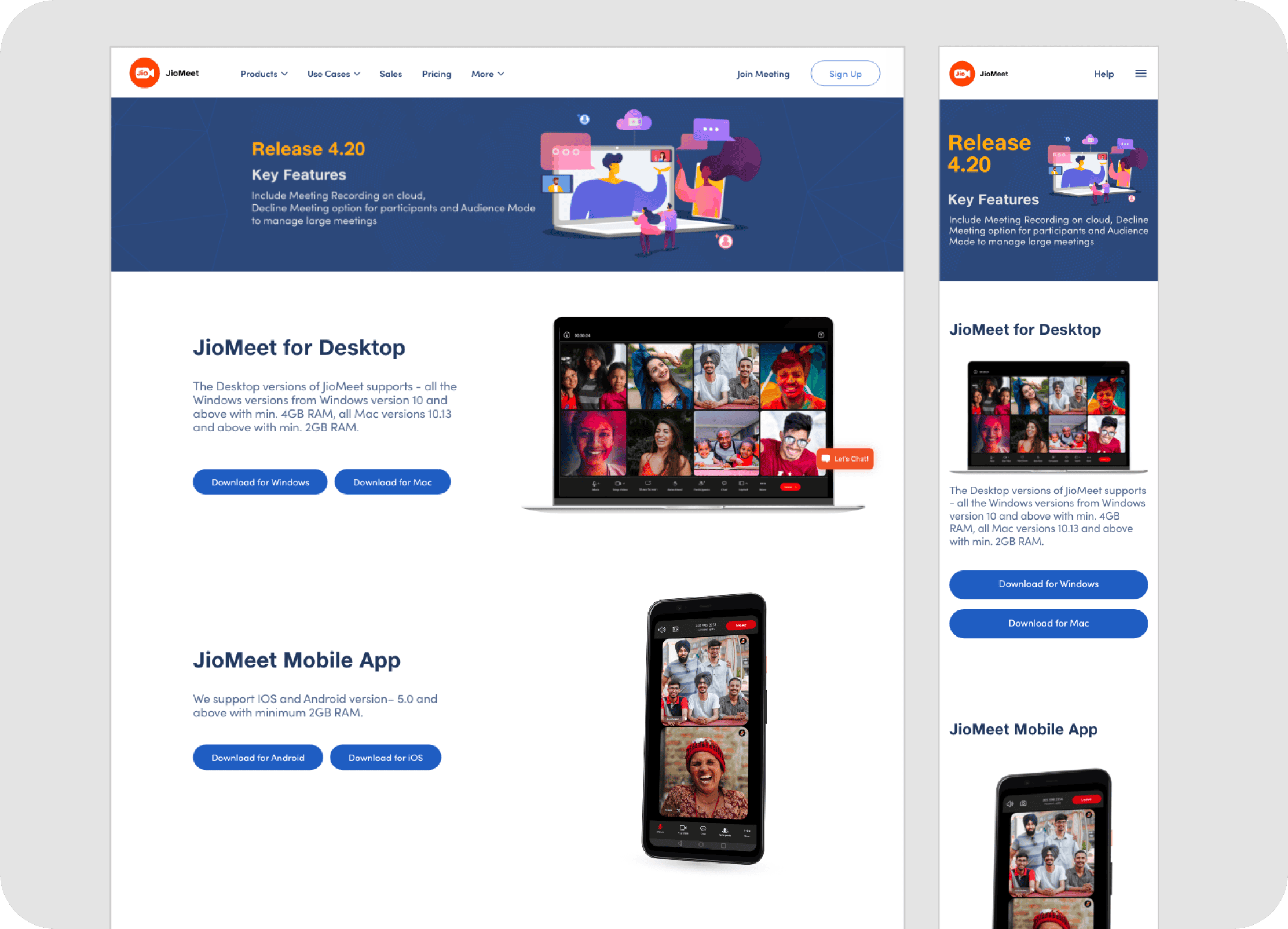 New downloads page