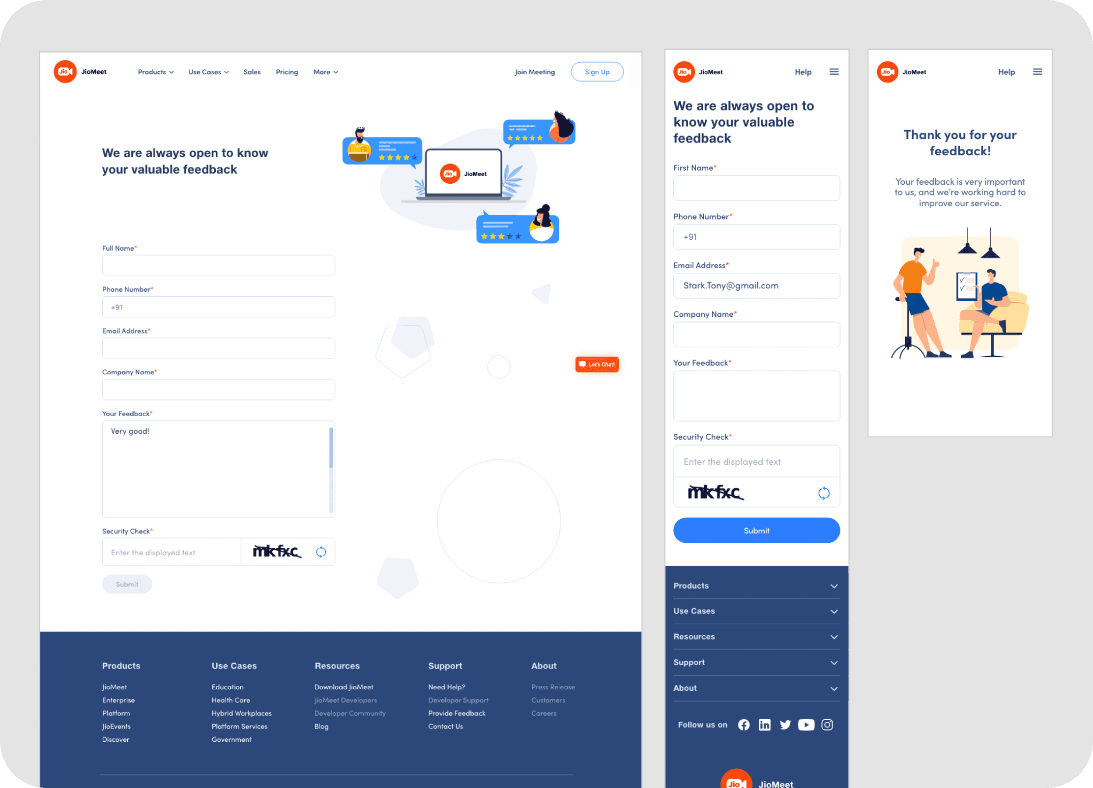 Contact page