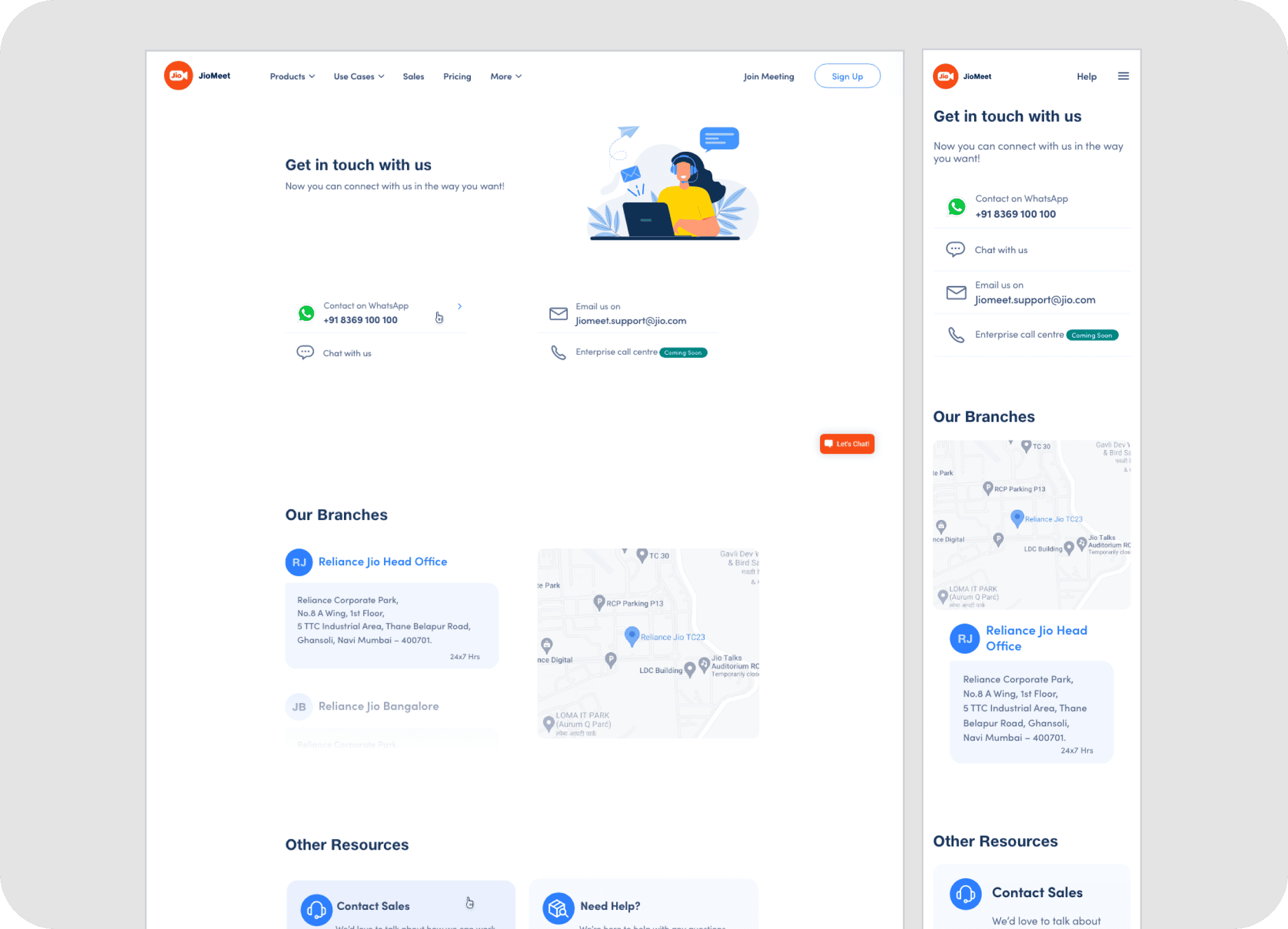 Feedback page